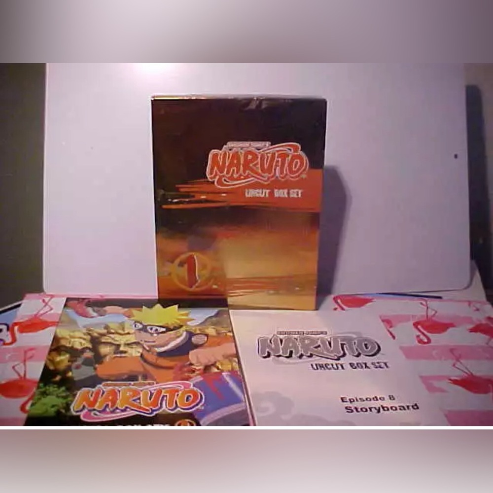 Shonen Jump's NARUTO 1 Uncut Box Set DVD Complete w/ Episode 8 Storyboard Anime
